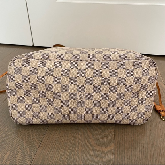 Louis Vuitton NEVERFULL MM Shoulder Bag, Damier Azur Print - Picture 13 of 16